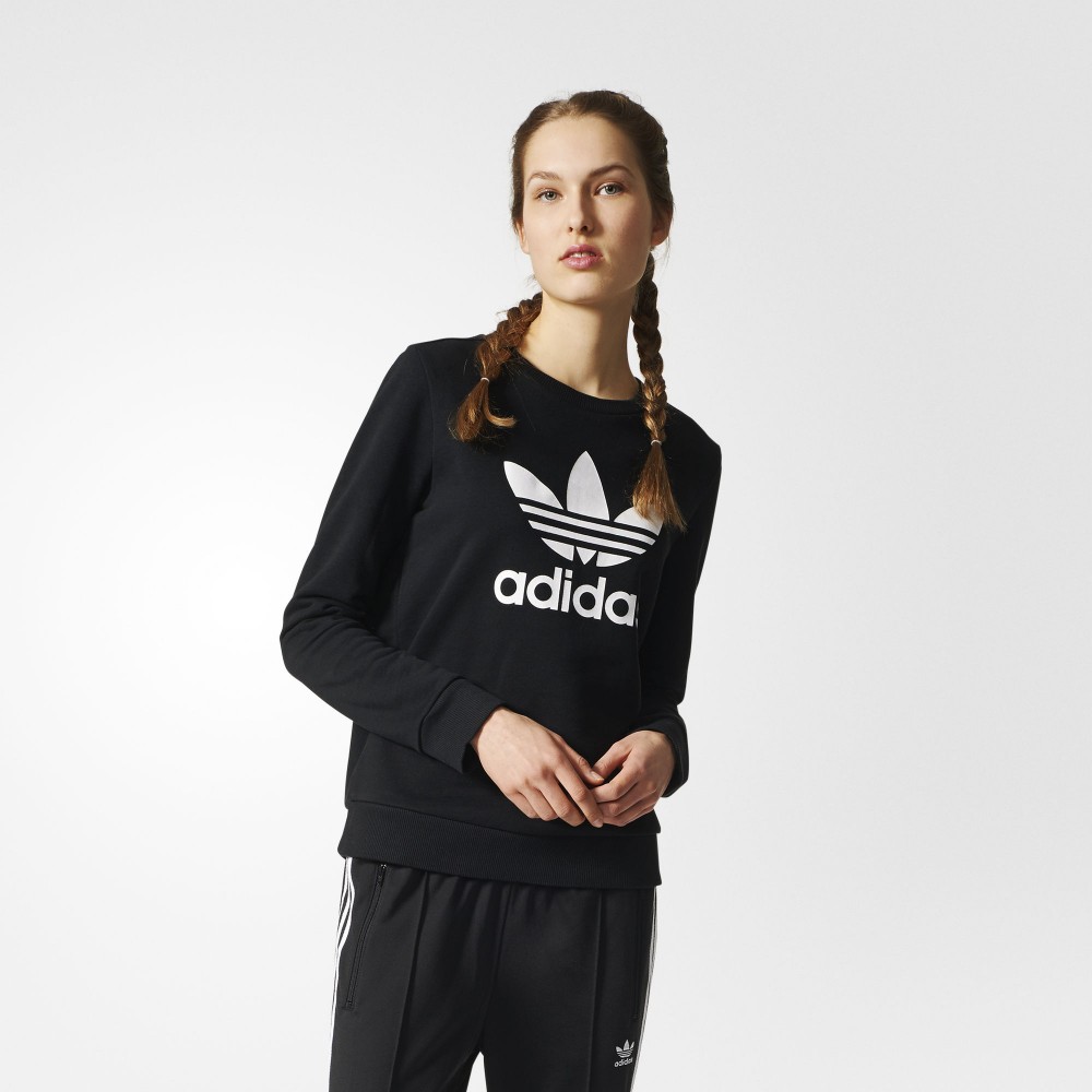 adidas originals women's trefoil crew sweatshirt