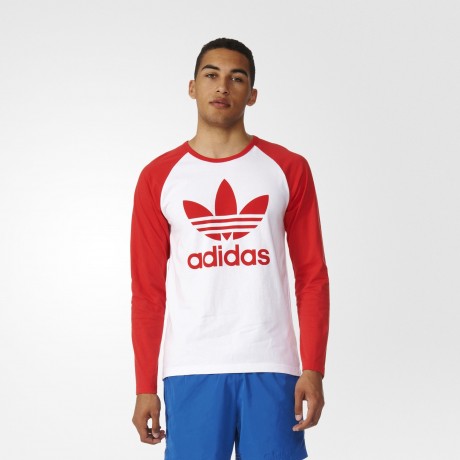 adidas originals - trefoil raglan ls tee