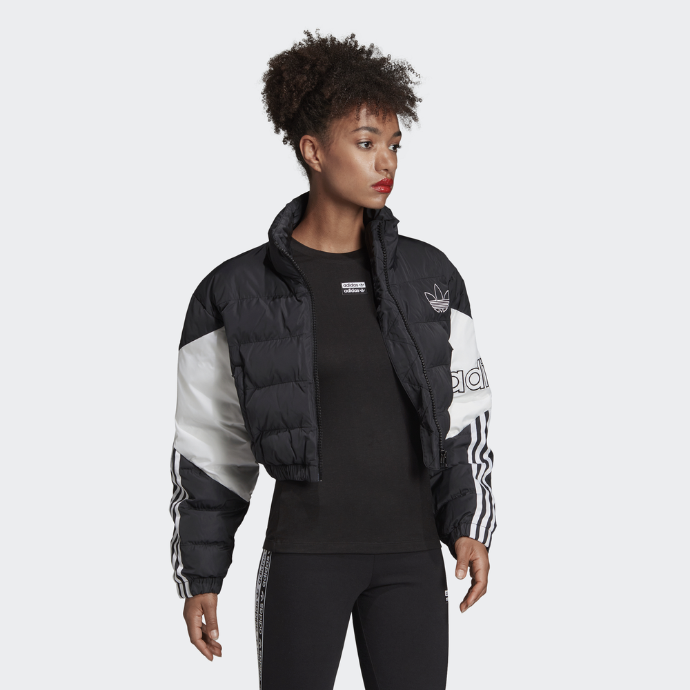 cropped adidas jacke