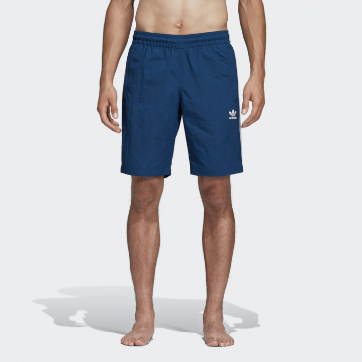 adidas 3 stripes swim trunk