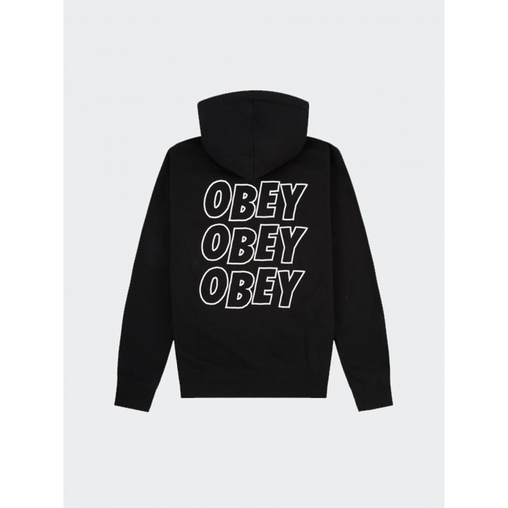 OBEY - Jumble Lo-Fi Basic Zip Fleece Hoodie Black