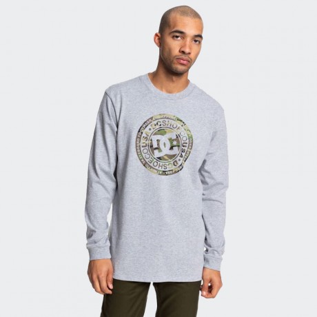 DC - CIRCLE STAR LONGSLEEVE 2 GREY HEATHER