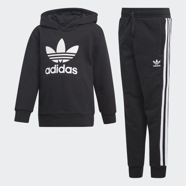 trefoil hoodie set adidas