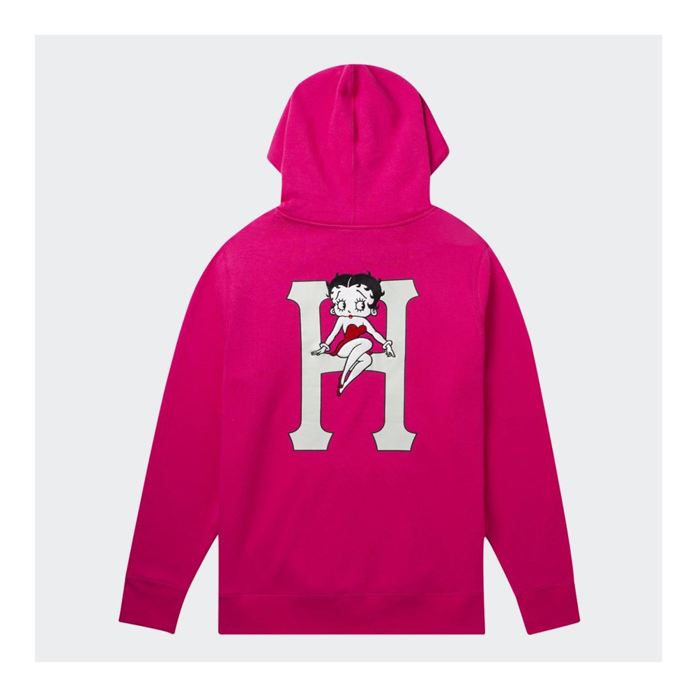 Huf X Betty Boop Classic H Pullover Hoodie Hot Pink Streetwear