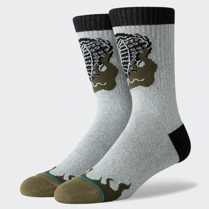 Stance Snake Venom Calze – Misto Cotone, Colore Heather Grey, Stile Unico