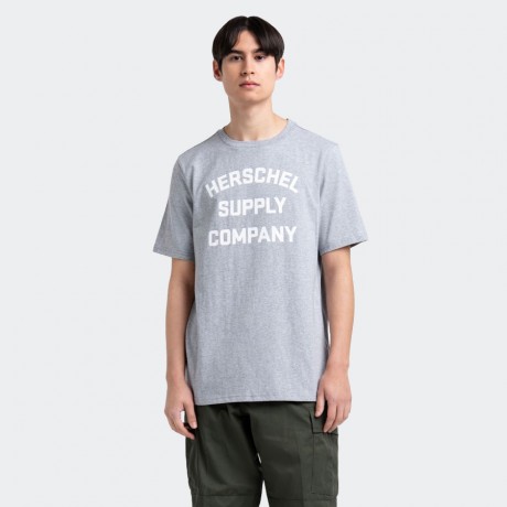 Herschel - Stacked Chest Logo Tee Heather Grey