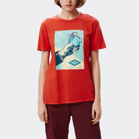 OBEY - ROYAL TREATMENT CLASSIC TEE POPPY