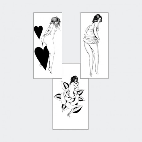 EDWIN - STICKER WHITE/BLACK