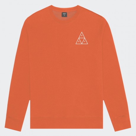 HUF - ESSENTIALS TT CREW MANDARN RED