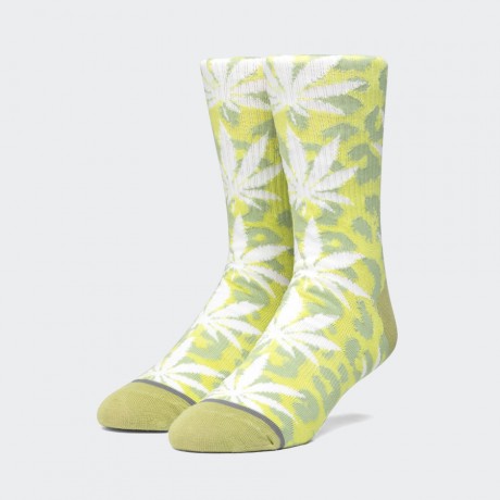 HUF - NEO LEOPARD PLANTLIFE  SOCK HOT LIME