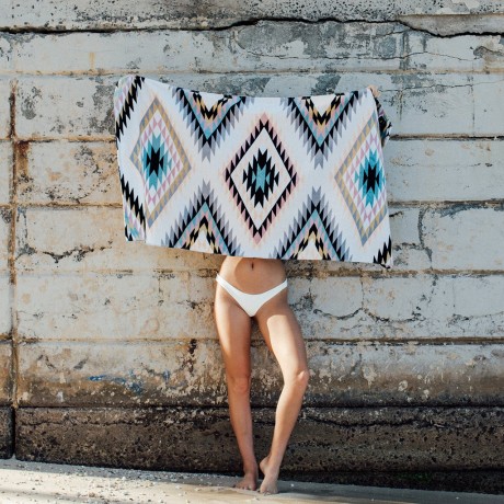 Slowtide - Black Hills Off White Beach Towel 2