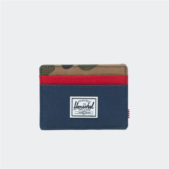 Herschel - Charlie Wallet Navy/Red/Woodland Camo