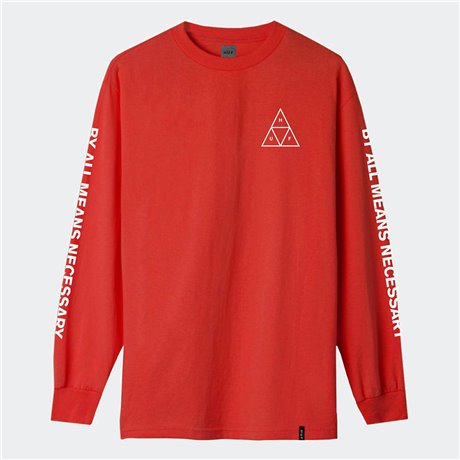 HUF - TRIPLE TRIANGLE LONG SLEEVE TEE RED