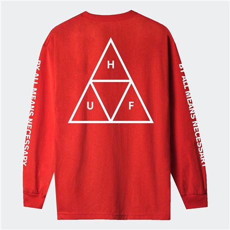 HUF - TRIPLE TRIANGLE LONG SLEEVE TEE RED 2