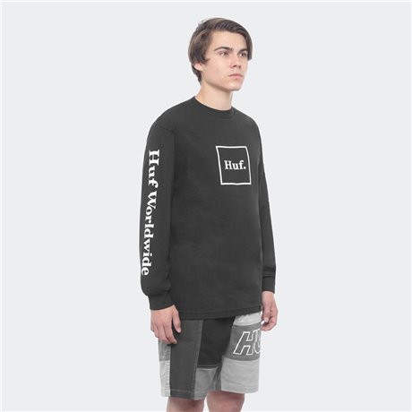 HUF - DOMESTIC LS TEE BLACK 2