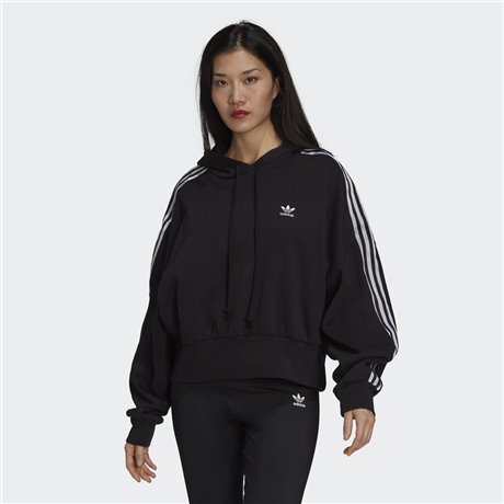 adidas Originals - Adicolor Classics Satin Tape Cropped Hoodie