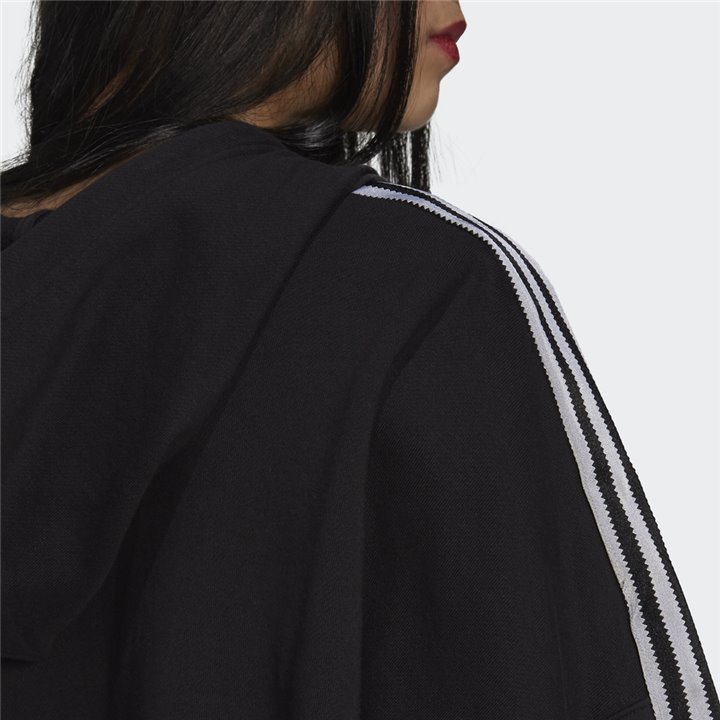 adidas originals - adicolor classics satin tape cropped hoodie