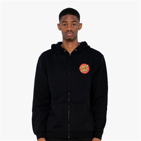 Santa Cruz - Classic Dot Zip Hood Black