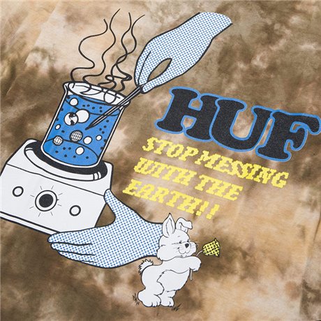 HUF - MESS TIEDYE LONG SLEEVE T-SHIRT BROWN 2