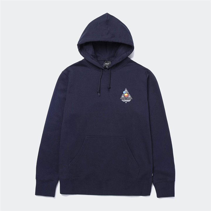 HUF - VIDEO FORMAT TRIPLE TRIANGLE PULLOVER HOODIE NAVY BLAZE