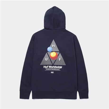 HUF - VIDEO FORMAT TRIPLE TRIANGLE PULLOVER HOODIE NAVY BLAZE 2