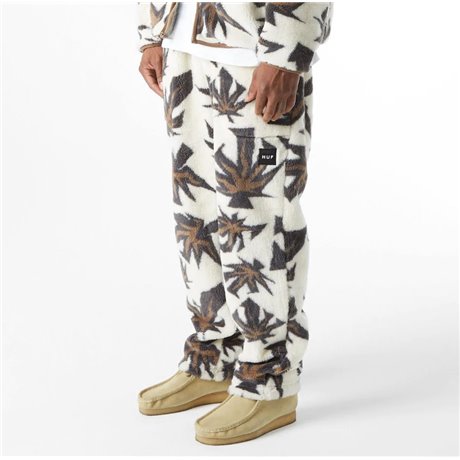 HUF - LOWELL JACQUARD SHERPA PANT NATURAL 2