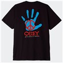 OBEY - GIVE PEACE A CHANCE ORGANIC TEE FADED BLACK