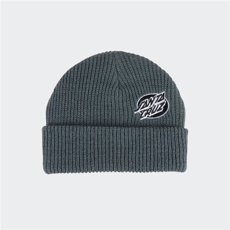 Santa Cruz - Mono Lined Oval Dot Beanie Heather Grey