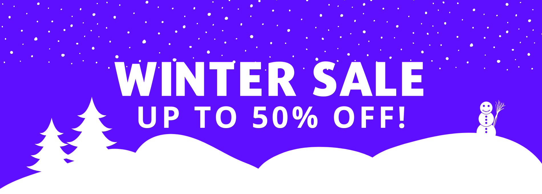 Winter sales up to 50%