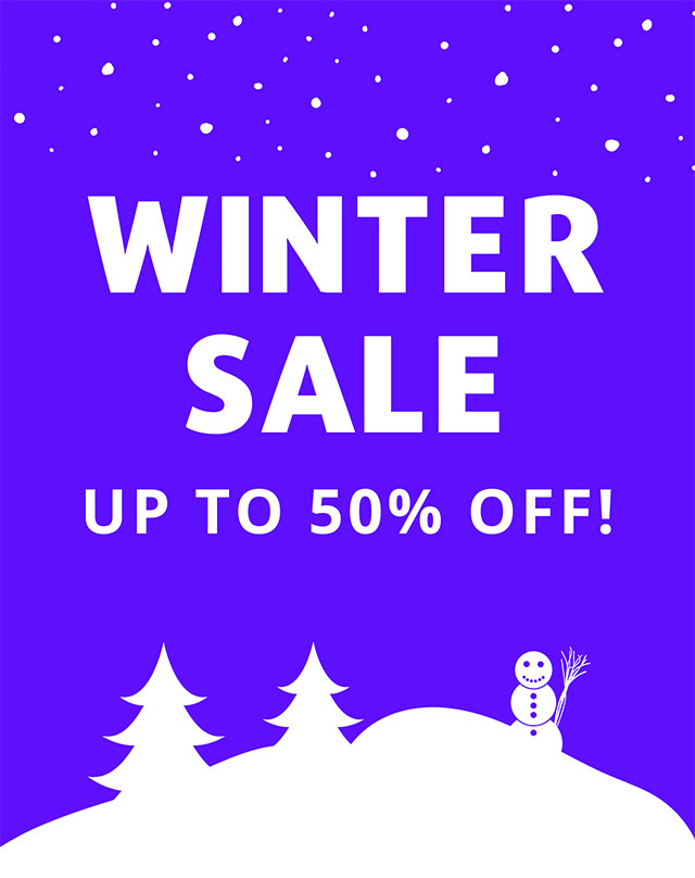 Winter sales up to 50%